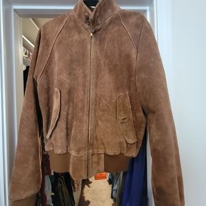 Brown Suede Men's Sturdy Polo by Ralph Lauren Fall Jacket